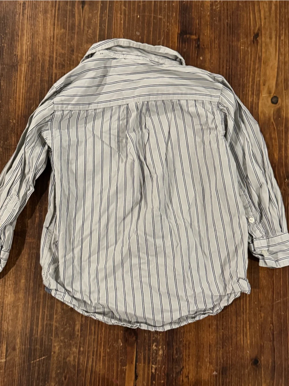 GAP Boys White Shirt with Navy Stripes